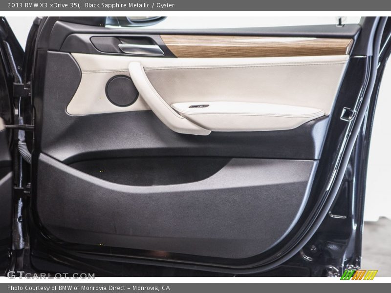 Black Sapphire Metallic / Oyster 2013 BMW X3 xDrive 35i