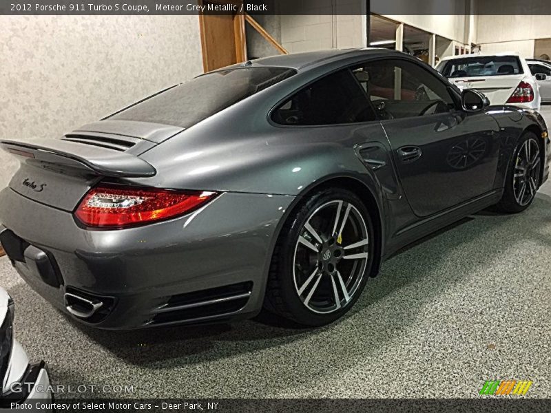 Meteor Grey Metallic / Black 2012 Porsche 911 Turbo S Coupe