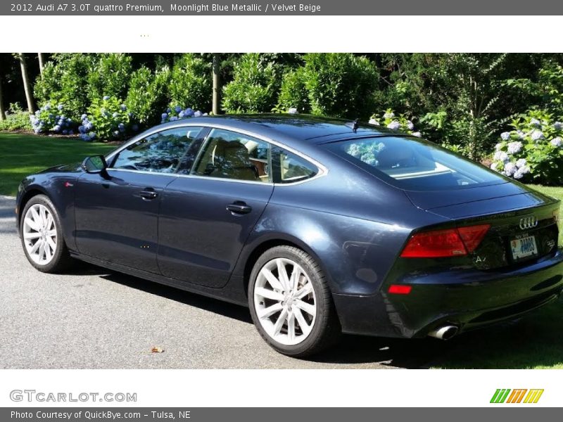 Moonlight Blue Metallic / Velvet Beige 2012 Audi A7 3.0T quattro Premium