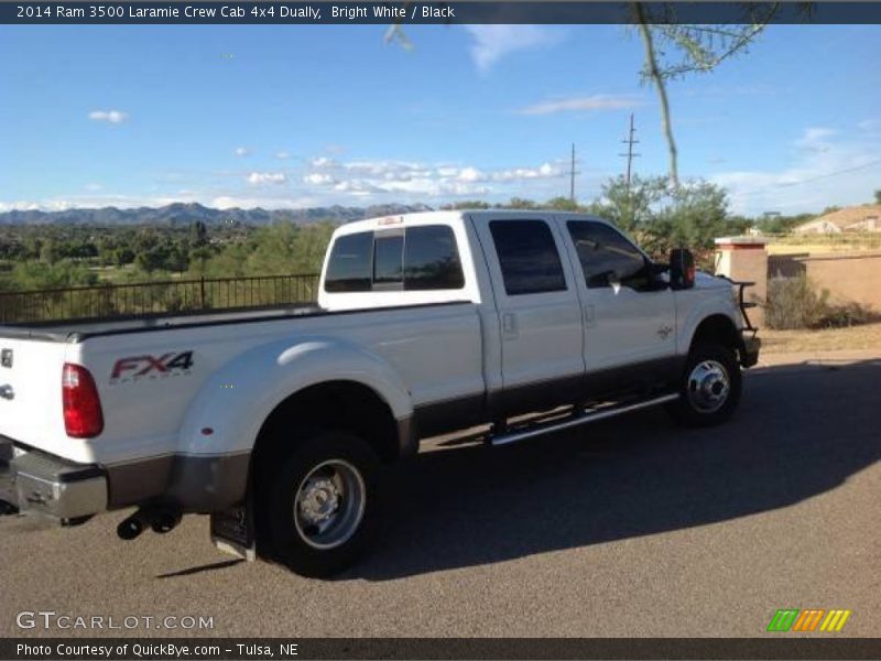 Bright White / Black 2014 Ram 3500 Laramie Crew Cab 4x4 Dually