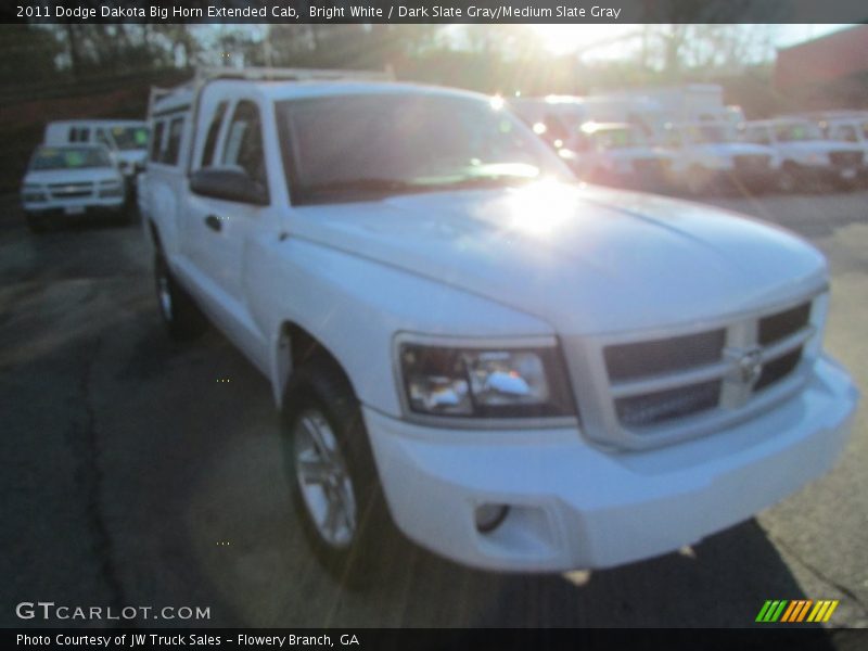 Bright White / Dark Slate Gray/Medium Slate Gray 2011 Dodge Dakota Big Horn Extended Cab