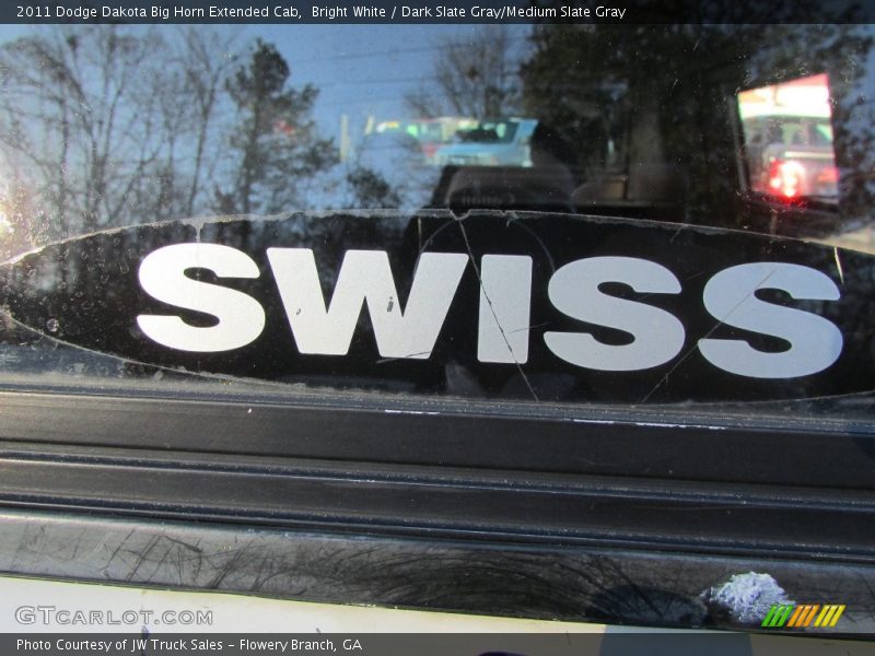 Bright White / Dark Slate Gray/Medium Slate Gray 2011 Dodge Dakota Big Horn Extended Cab