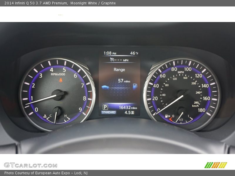 Moonlight White / Graphite 2014 Infiniti Q 50 3.7 AWD Premium