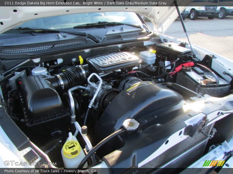 Bright White / Dark Slate Gray/Medium Slate Gray 2011 Dodge Dakota Big Horn Extended Cab