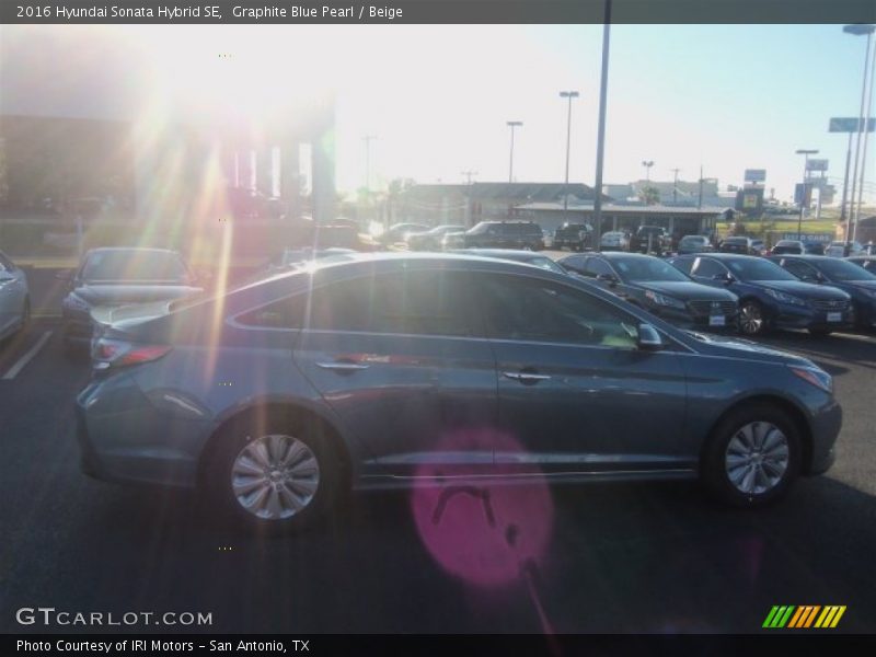 Graphite Blue Pearl / Beige 2016 Hyundai Sonata Hybrid SE
