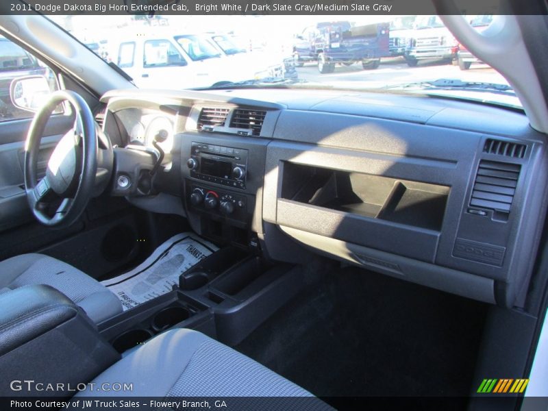 Bright White / Dark Slate Gray/Medium Slate Gray 2011 Dodge Dakota Big Horn Extended Cab