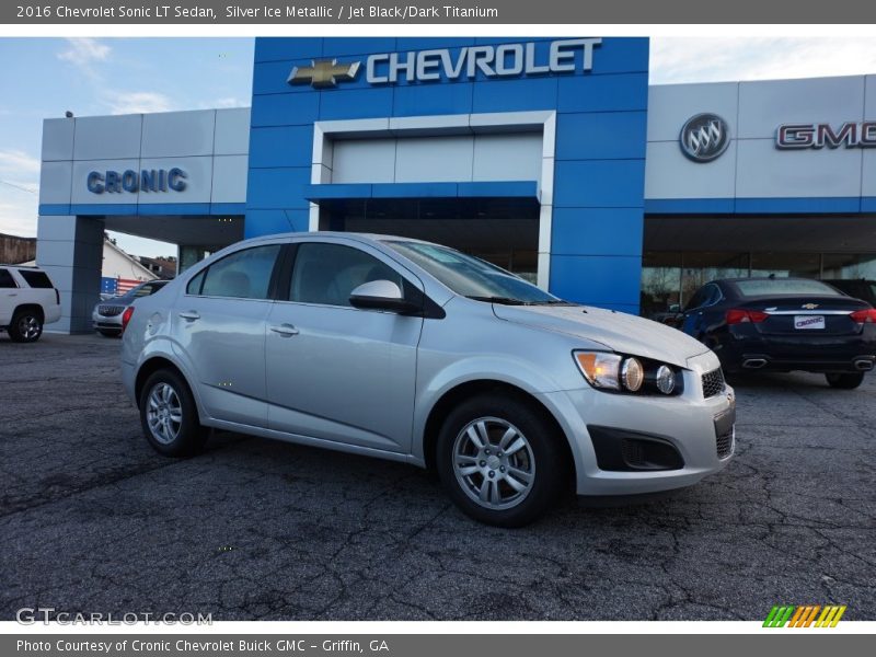 Silver Ice Metallic / Jet Black/Dark Titanium 2016 Chevrolet Sonic LT Sedan