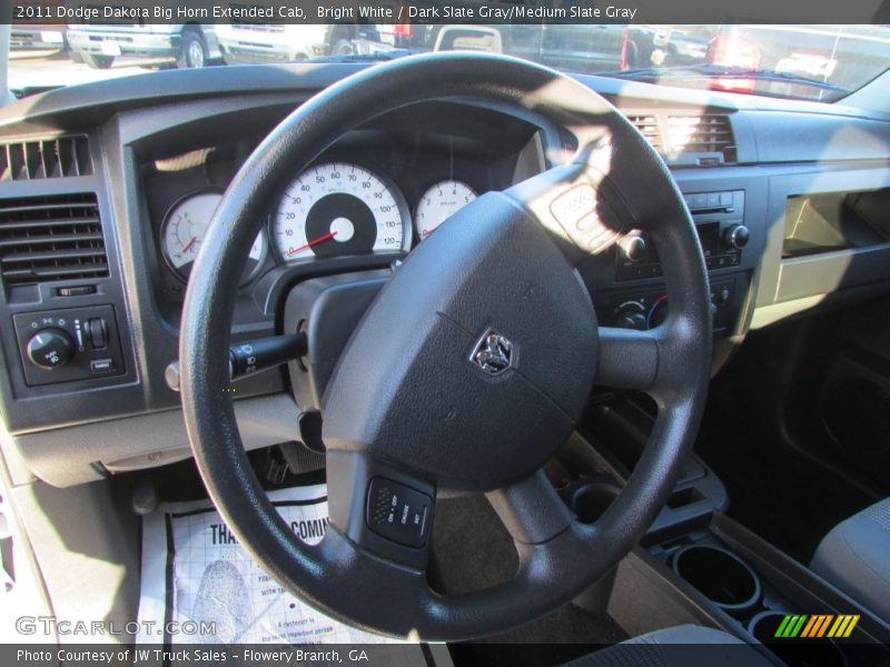 Bright White / Dark Slate Gray/Medium Slate Gray 2011 Dodge Dakota Big Horn Extended Cab