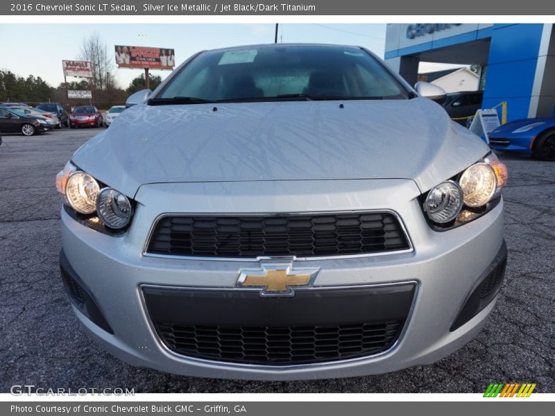 Silver Ice Metallic / Jet Black/Dark Titanium 2016 Chevrolet Sonic LT Sedan