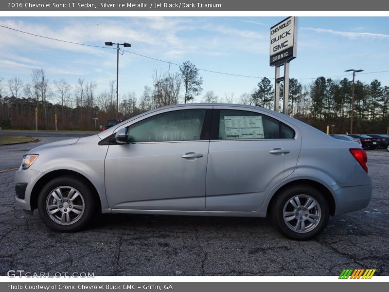 Silver Ice Metallic / Jet Black/Dark Titanium 2016 Chevrolet Sonic LT Sedan