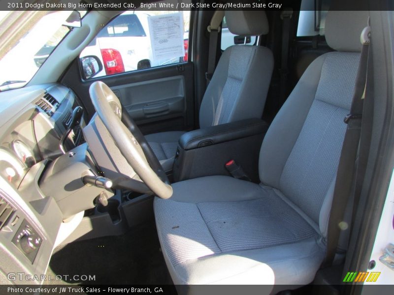Bright White / Dark Slate Gray/Medium Slate Gray 2011 Dodge Dakota Big Horn Extended Cab