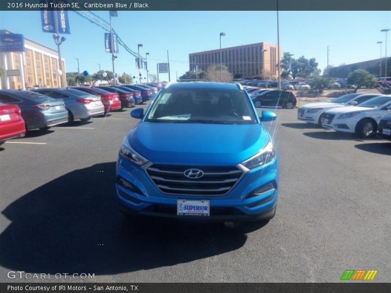Caribbean Blue / Black 2016 Hyundai Tucson SE