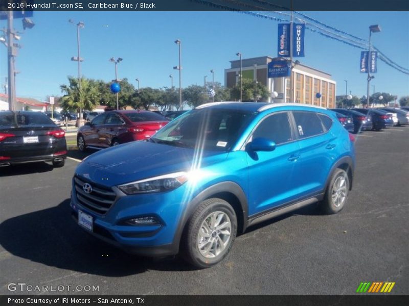 Caribbean Blue / Black 2016 Hyundai Tucson SE