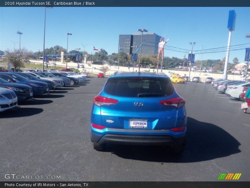 Caribbean Blue / Black 2016 Hyundai Tucson SE