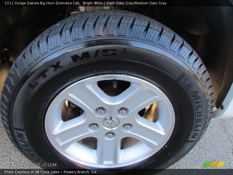 Bright White / Dark Slate Gray/Medium Slate Gray 2011 Dodge Dakota Big Horn Extended Cab