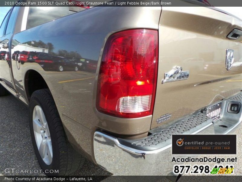 Light Graystone Pearl / Light Pebble Beige/Bark Brown 2010 Dodge Ram 1500 SLT Quad Cab