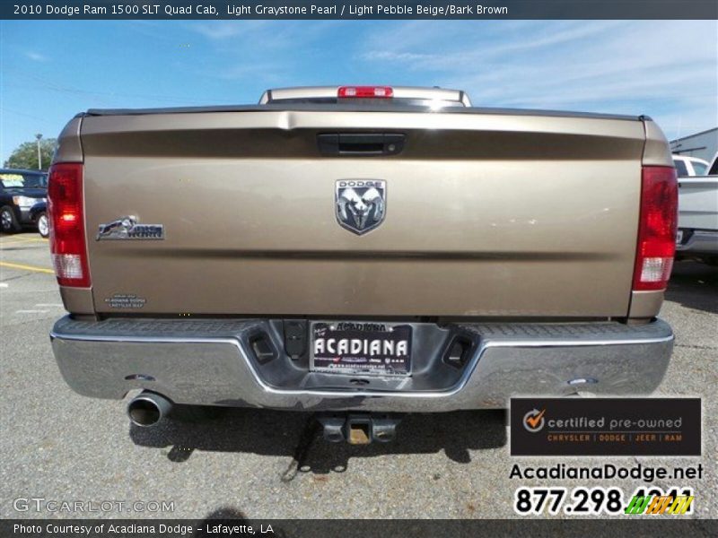 Light Graystone Pearl / Light Pebble Beige/Bark Brown 2010 Dodge Ram 1500 SLT Quad Cab