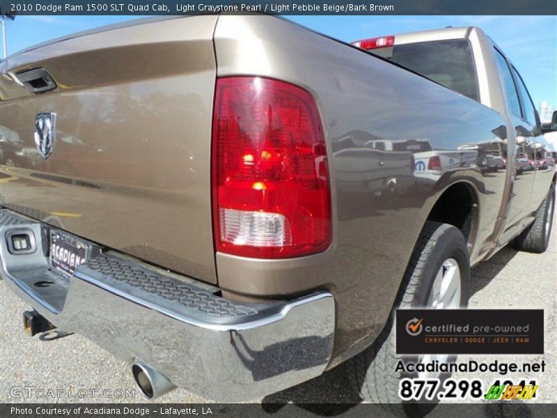 Light Graystone Pearl / Light Pebble Beige/Bark Brown 2010 Dodge Ram 1500 SLT Quad Cab