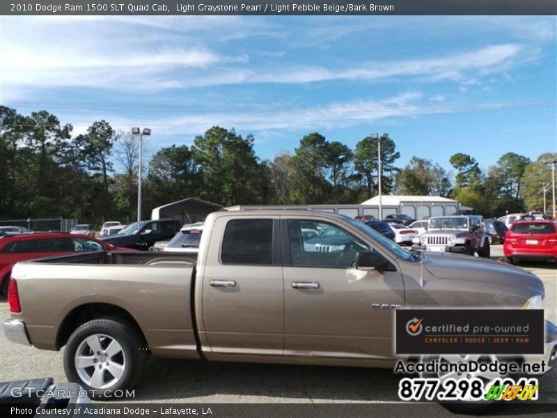 Light Graystone Pearl / Light Pebble Beige/Bark Brown 2010 Dodge Ram 1500 SLT Quad Cab