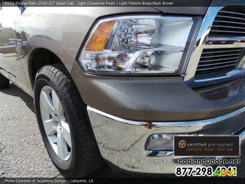 Light Graystone Pearl / Light Pebble Beige/Bark Brown 2010 Dodge Ram 1500 SLT Quad Cab