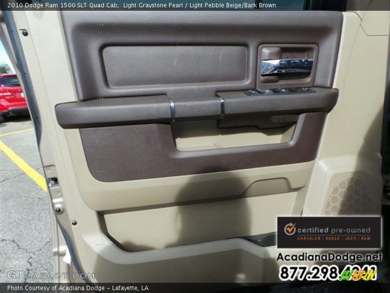 Light Graystone Pearl / Light Pebble Beige/Bark Brown 2010 Dodge Ram 1500 SLT Quad Cab