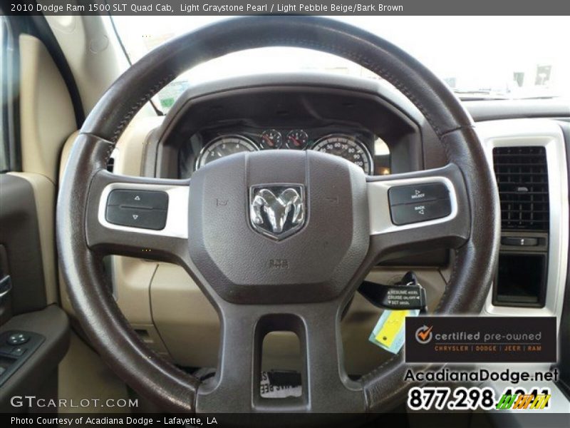 Light Graystone Pearl / Light Pebble Beige/Bark Brown 2010 Dodge Ram 1500 SLT Quad Cab