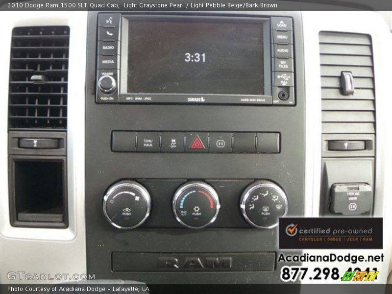 Light Graystone Pearl / Light Pebble Beige/Bark Brown 2010 Dodge Ram 1500 SLT Quad Cab