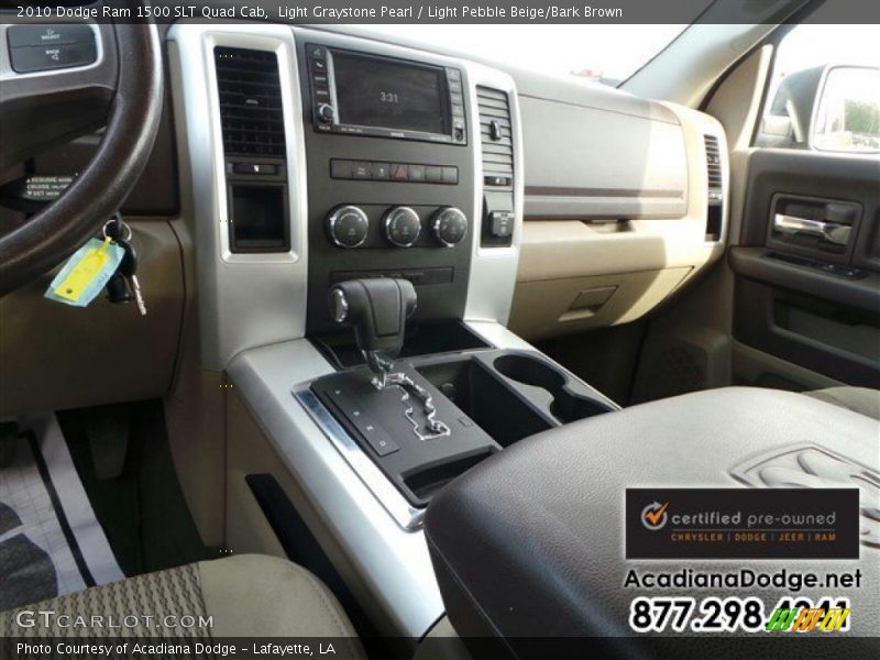 Light Graystone Pearl / Light Pebble Beige/Bark Brown 2010 Dodge Ram 1500 SLT Quad Cab
