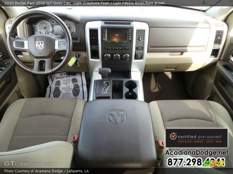 Light Graystone Pearl / Light Pebble Beige/Bark Brown 2010 Dodge Ram 1500 SLT Quad Cab