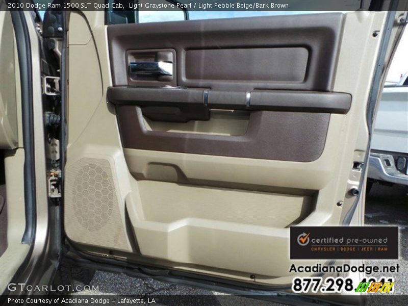 Light Graystone Pearl / Light Pebble Beige/Bark Brown 2010 Dodge Ram 1500 SLT Quad Cab