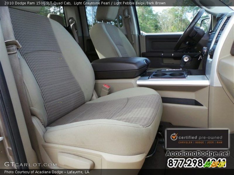 Light Graystone Pearl / Light Pebble Beige/Bark Brown 2010 Dodge Ram 1500 SLT Quad Cab