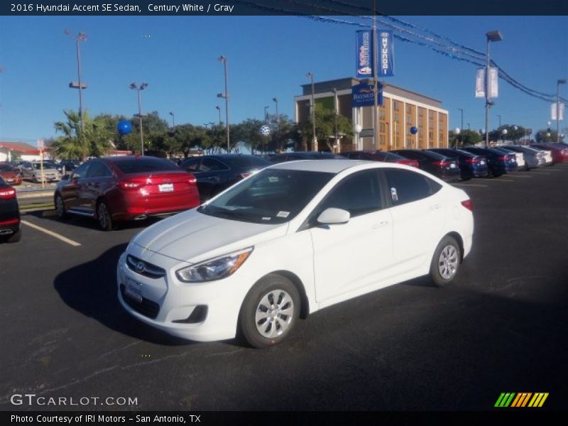 Century White / Gray 2016 Hyundai Accent SE Sedan