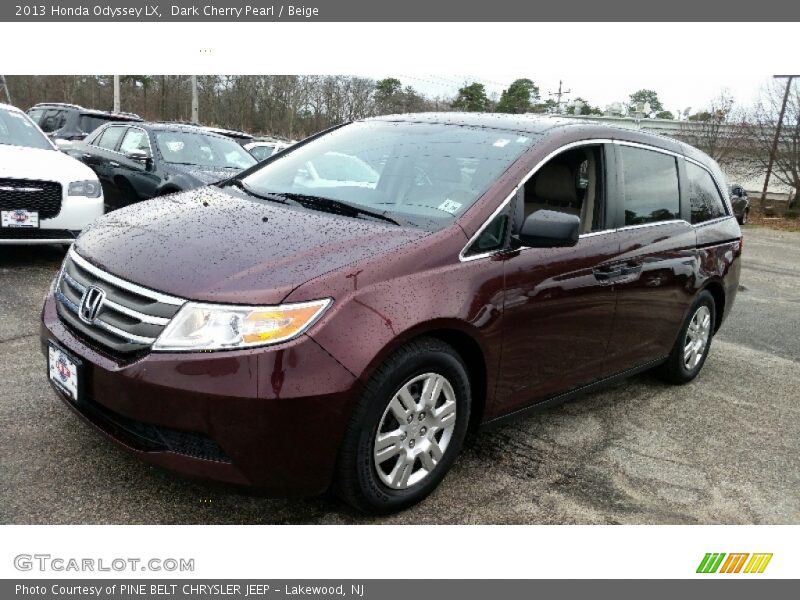 Dark Cherry Pearl / Beige 2013 Honda Odyssey LX