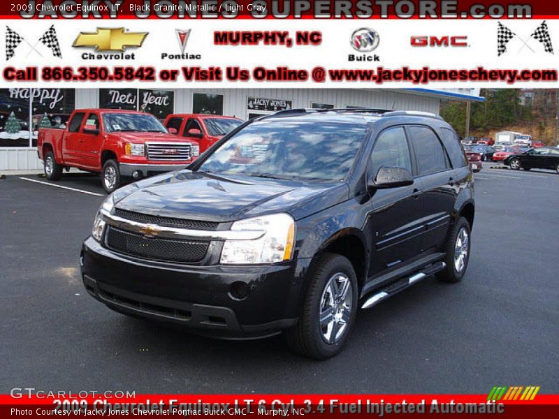 Black Granite Metallic / Light Gray 2009 Chevrolet Equinox LT