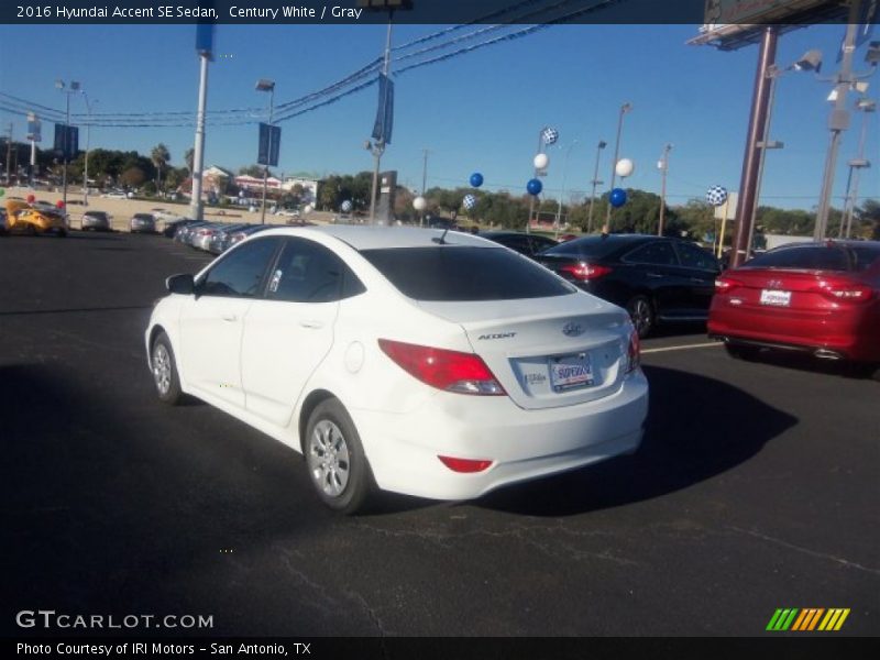 Century White / Gray 2016 Hyundai Accent SE Sedan