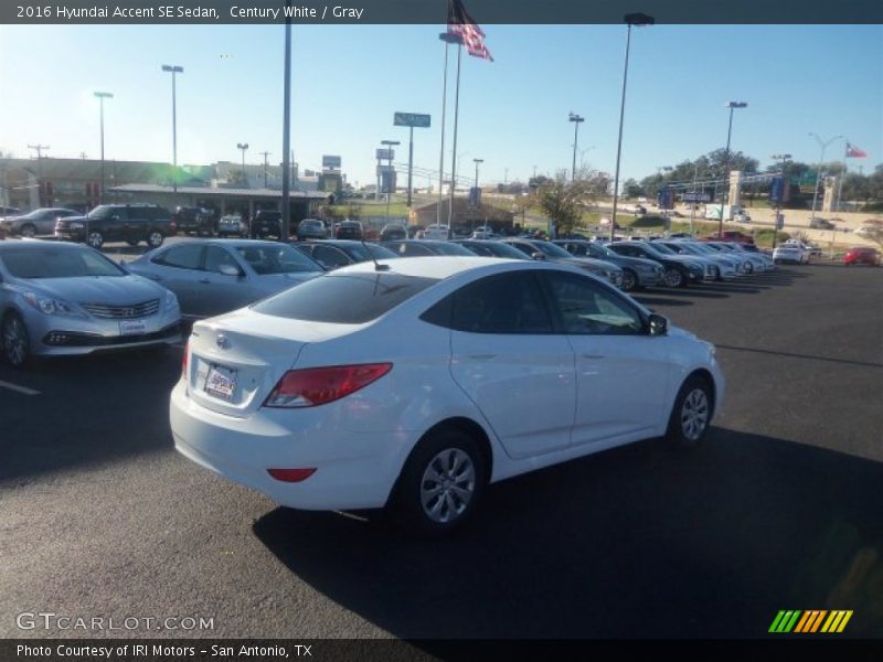 Century White / Gray 2016 Hyundai Accent SE Sedan