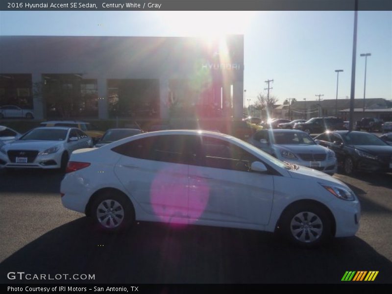 Century White / Gray 2016 Hyundai Accent SE Sedan