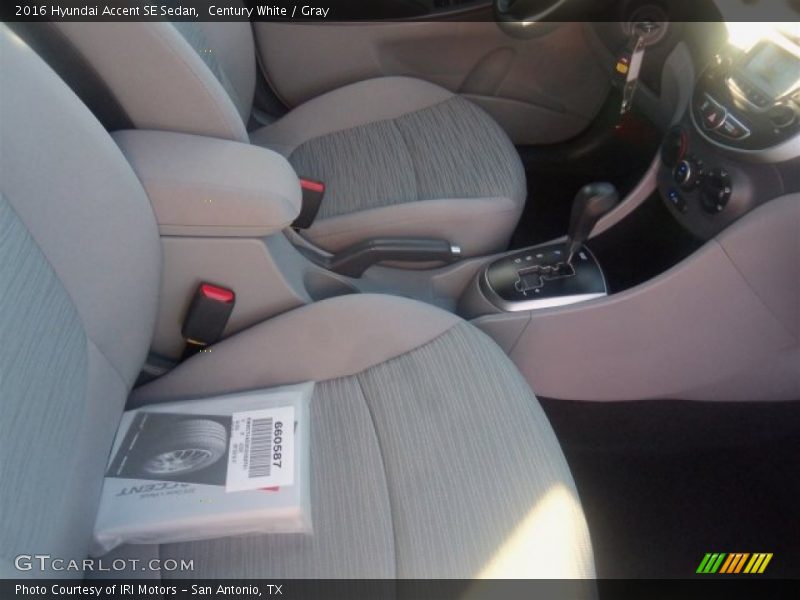 Century White / Gray 2016 Hyundai Accent SE Sedan
