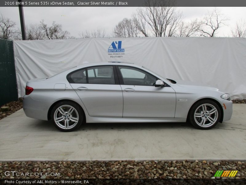 Glacier Silver Metallic / Black 2016 BMW 5 Series 535i xDrive Sedan