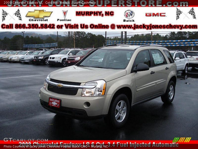 Gold Mist Metallic / Light Cashmere 2009 Chevrolet Equinox LS