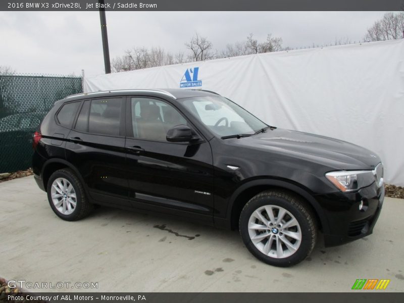 Jet Black / Saddle Brown 2016 BMW X3 xDrive28i