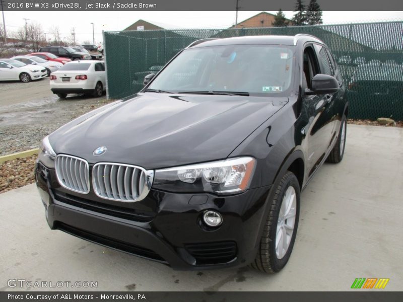 Jet Black / Saddle Brown 2016 BMW X3 xDrive28i