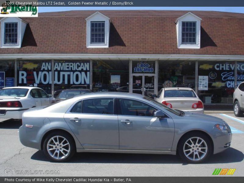 Golden Pewter Metallic / Ebony/Brick 2009 Chevrolet Malibu LTZ Sedan