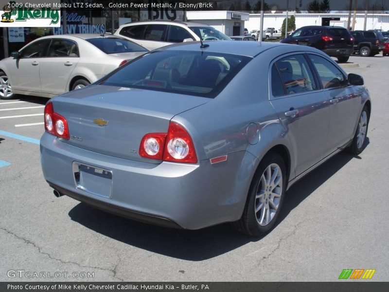 Golden Pewter Metallic / Ebony/Brick 2009 Chevrolet Malibu LTZ Sedan