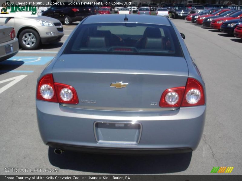 Golden Pewter Metallic / Ebony/Brick 2009 Chevrolet Malibu LTZ Sedan