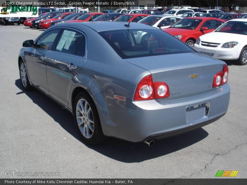 Golden Pewter Metallic / Ebony/Brick 2009 Chevrolet Malibu LTZ Sedan