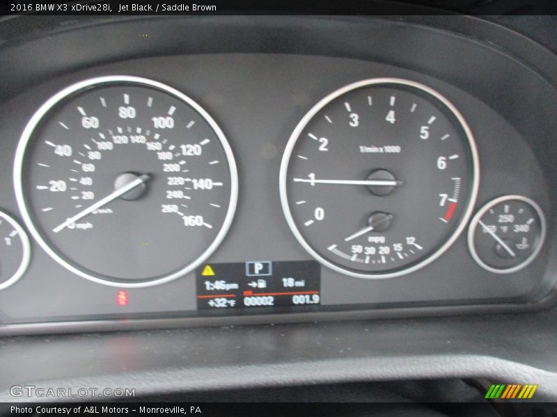 Jet Black / Saddle Brown 2016 BMW X3 xDrive28i