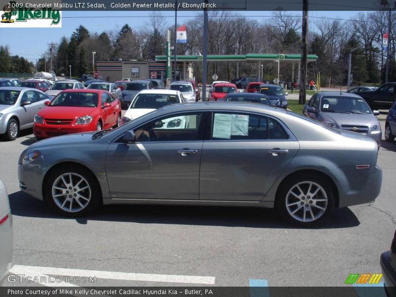 Golden Pewter Metallic / Ebony/Brick 2009 Chevrolet Malibu LTZ Sedan