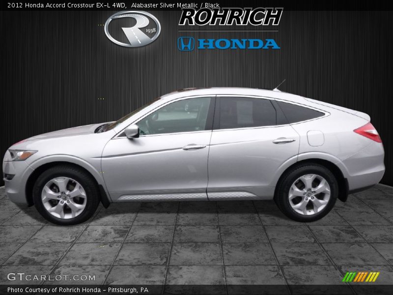 Alabaster Silver Metallic / Black 2012 Honda Accord Crosstour EX-L 4WD