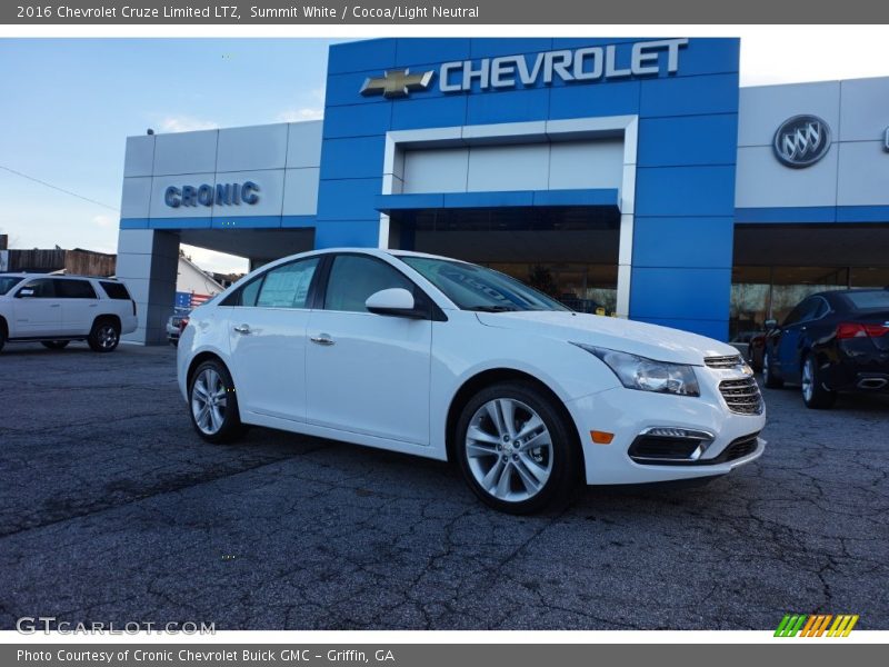 Summit White / Cocoa/Light Neutral 2016 Chevrolet Cruze Limited LTZ